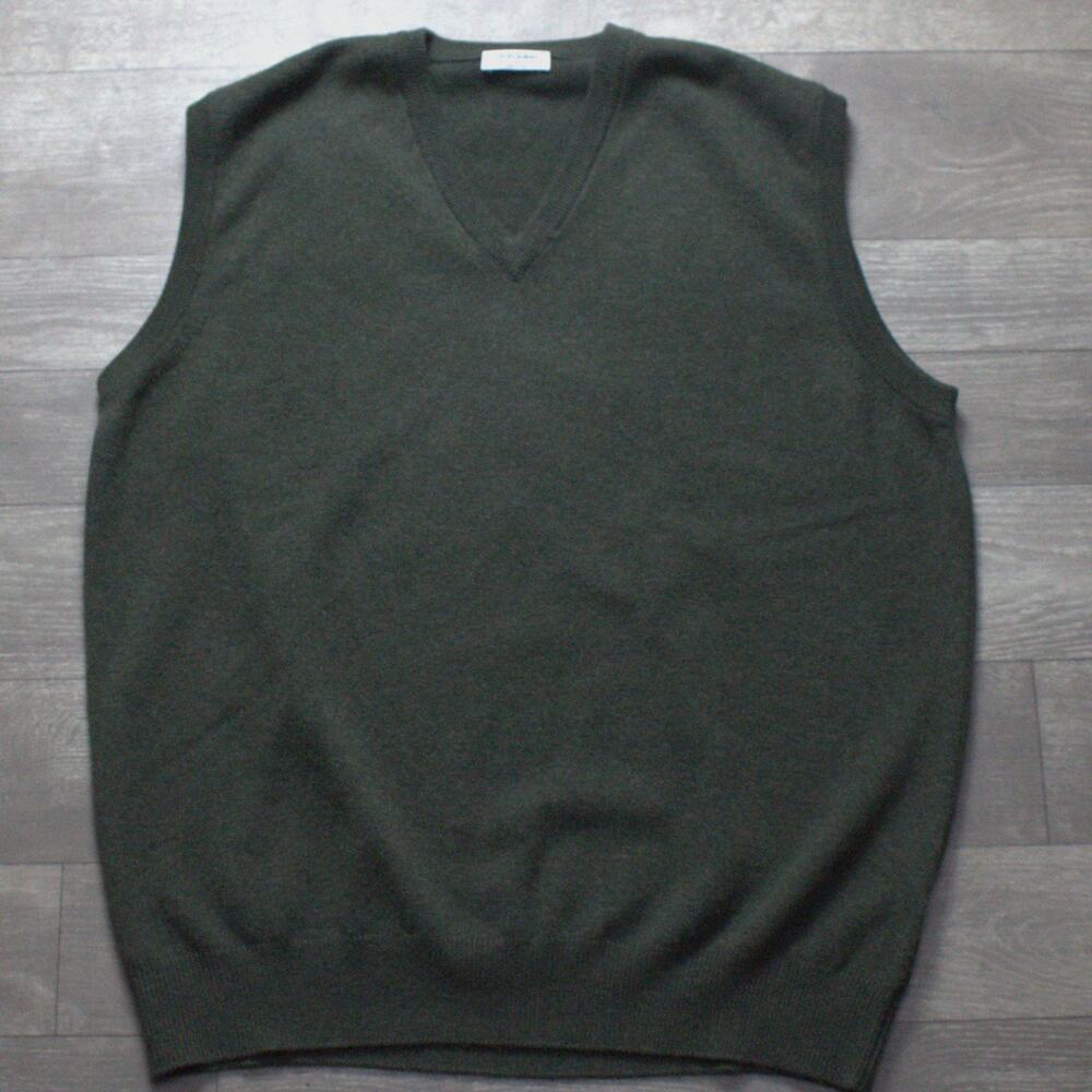 Gran Sasso Green Cashmere Blend Sweater Vest Men’s Medium Italy